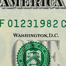 January 23rd 1982 Dollar Jan 23 1982 Birthday NEW Serial Number Uncirculated $1 January 23rd 1982 Dollar Jan 23 1982 Birthday NEW Serial Number Uncirculated $1