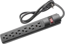 Steren 6-Outlet Power Strip, 3ft Heavy-Duty Cord, 150 Joules Surge Protection