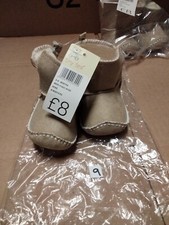 Tiny Ted Baby Booties Brown 3-6 Months