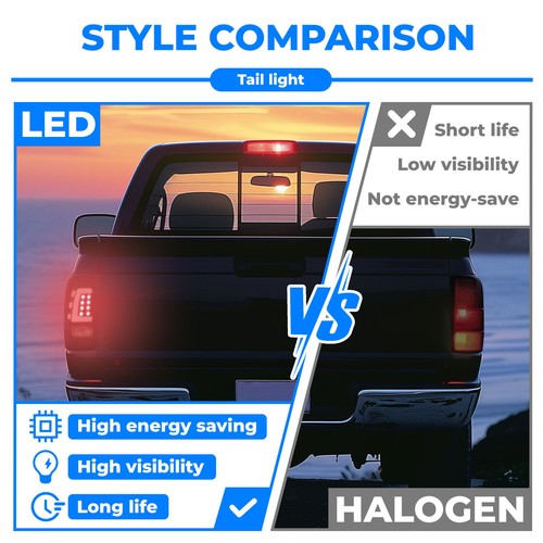 LED Tail Lights For 1999-06 Chevy Silverado 1999-02 GMC Sierra 1500 2500 HD 3500 - Picture 5 of 18