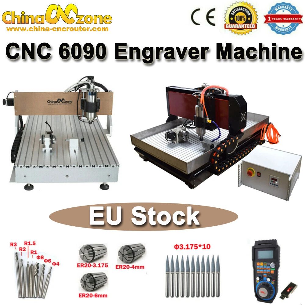 Chinacnczone CNC 6090 4 Axis Engraver machine Steel Linear Rail