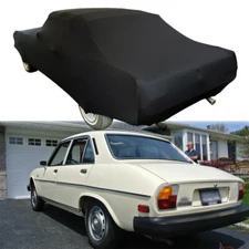 Full Car Cover Stain Stretch Dust-proof Protcetion Custom Black For Peugeot 504