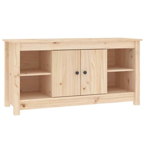 vidaXL TV Cabinet 103x36.5x52 cm Solid Wood Pine - Picture 2 of 10