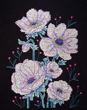 Night Flowers Counted Cross Stitch Kit on Canvas A Perfect Gift