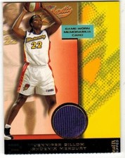 2002-03 Fleer Authentix WNBA Memorabilia Ripped Jennifer Gillom Basketball Card