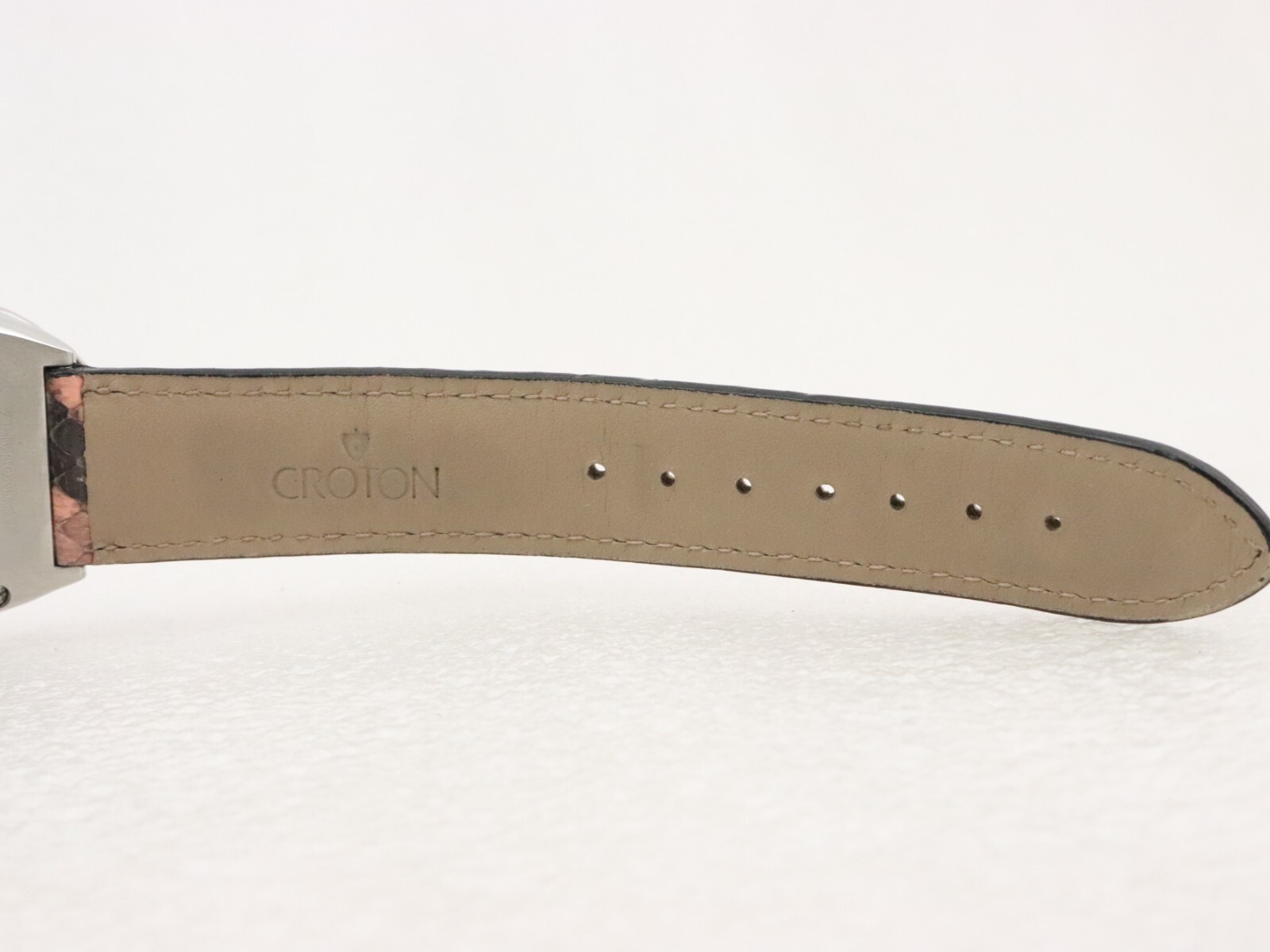 NEW BATT. Croton Crotalus Python Leather Chronogr… - image 19