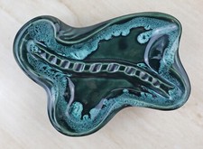 MADE IN USA Vintage Green Ceramic Ashtray #203