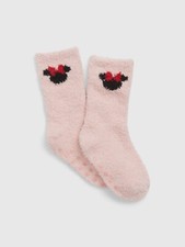NEW GAP Toddle Girls Disney Minnie Mouse Fuzzy Cozy Socks Size 2-3 Years