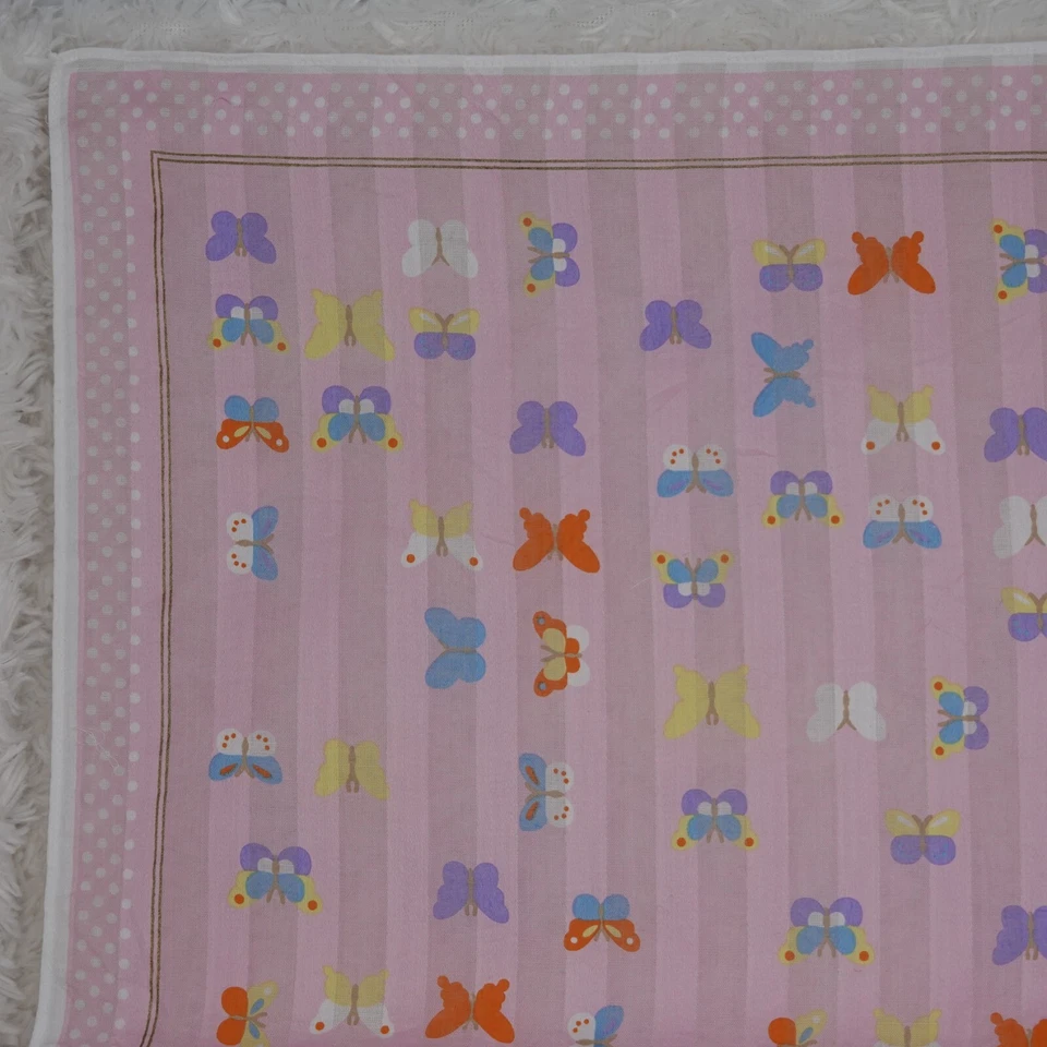 M357 HANAE MORI розовый бабочка хлопок шарф шарфы карман квадратный 20 «X 20» - Изображение 2 из 4