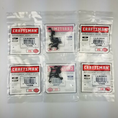 30 PC CRAFSTMAN 1/4'' BLACK REPLACEMENT SOCKET STUD RACH RAIL CLIPS