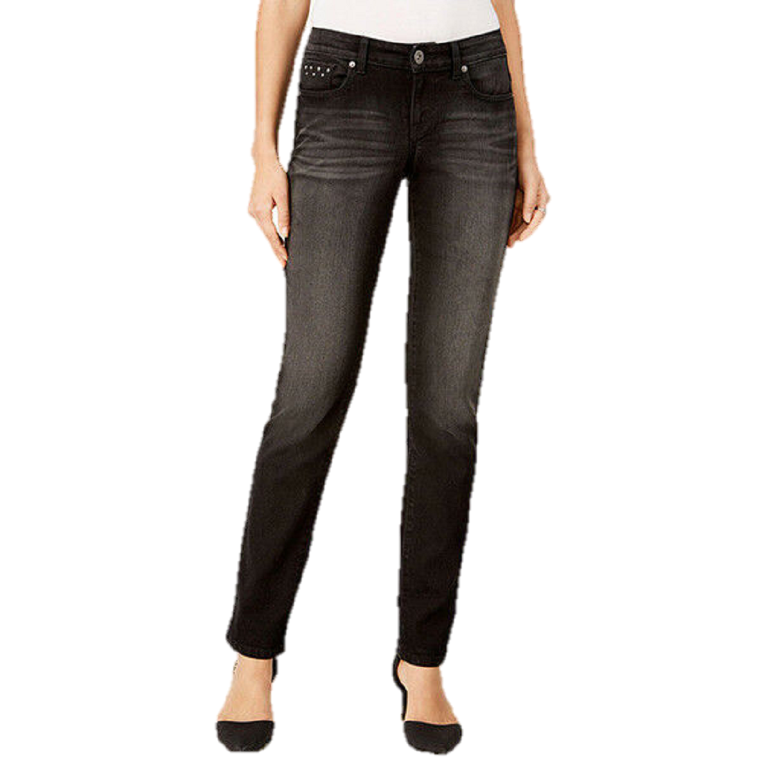 Style \u0026 Co Denim Petite Black JEWEL Mid 