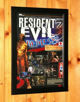Resident Evil 3 Nemesis PS1 Dreamcast PSX GC Vintage Promo Poster Ad Art Framed.