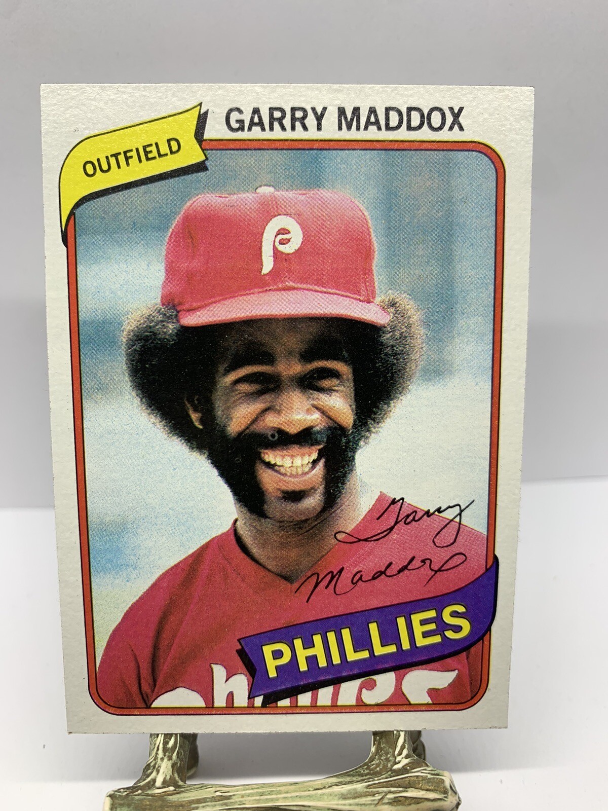 Garry Maddox #10 1980 Topps Burger King Philadelphia Phillies Baseball