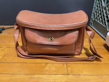 Vintage Brown Faux Leather Camera Bag