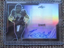TEDARRELL SLATON JR. Florida 2017 Leaf Army All-American BLACK Flag Auto #5/5