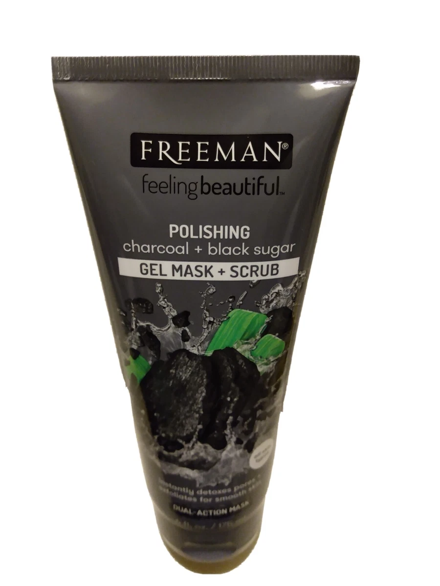 Freeman Beautiful Polishing Gel Mask Scrub Charcoal Black Sugar 6 oz eBay