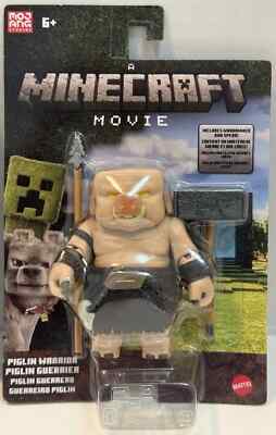 A MINECRAFT MOVIE PIGLIN WARRIOR Action Figure Mattel 2025