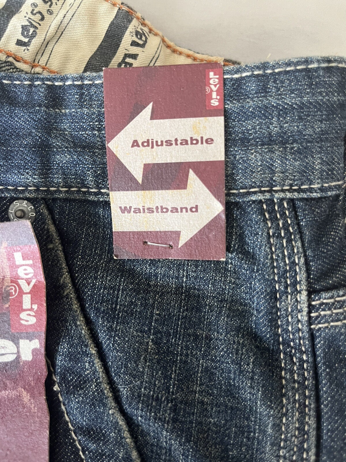 VINTAGE Sears LEVI'S Husky Loose Fit Straight Leg Painter Jeans 16H 34x28 NOS