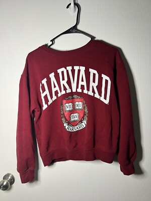 Harvard University Sweatshirt Size S Red Colored For Women