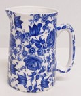 Delf Blue Half Pint Jug Fine China Blue Flowers Floral 285 ml Pitcher Decor UK