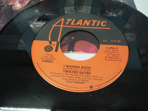 Twisted Sister The Kids are Back & I Wanna Rock 7" 45 RPM NM unplayed NOS - Picture 5 of 5