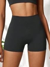 High Waist Seamless Athletic Shorts With Sculpting Fit
