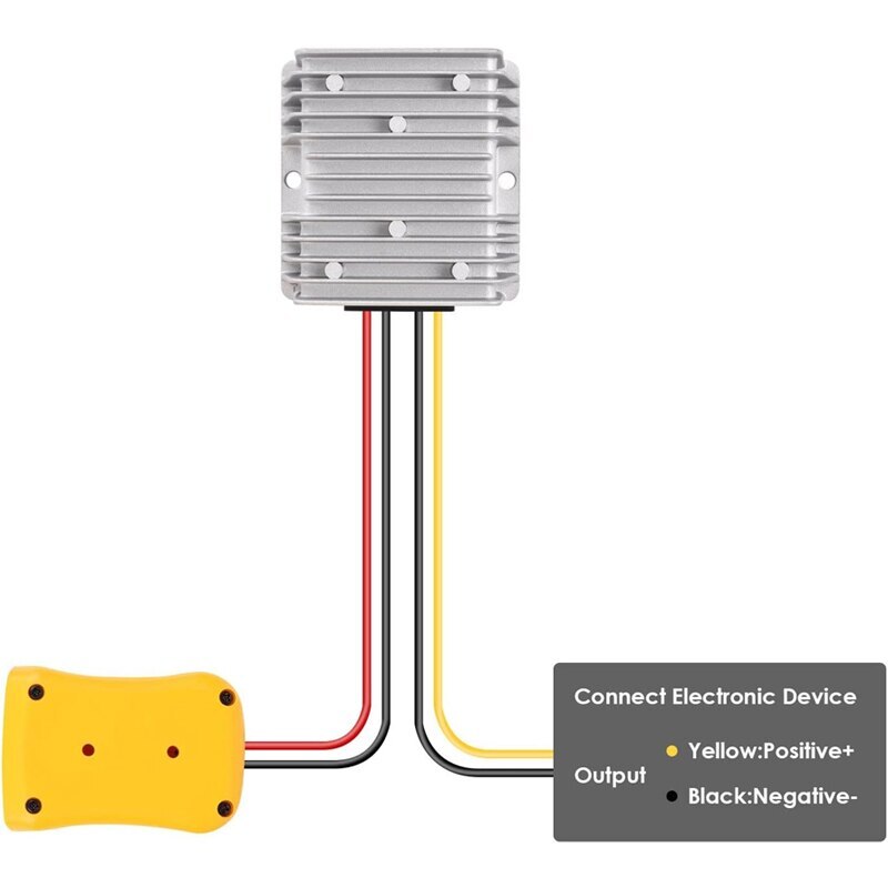 Convertore di tensione cc Step Down per Dewalt 18V 20V a 12V alimentazione Dock batteria Inverter 180W, regolatore Buck adattatore fai da te  1420