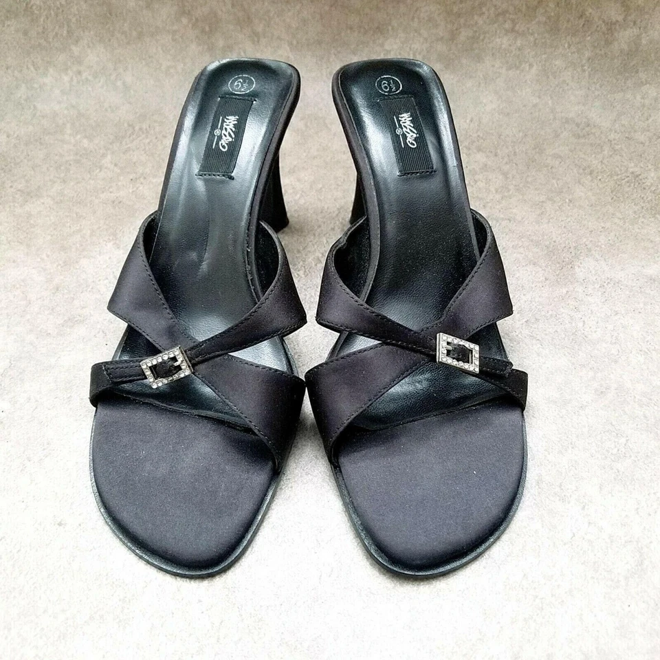 Sandalias de tacón alto Mossimo para mujer talla 6,5 M negras Foto 2 de 4