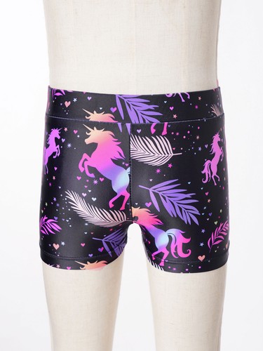 Kids Girls Boy-Cut Yoga Dance Shorts Gymnastics Sports Booty Bottoms Hot Pants - Picture 57 of 91