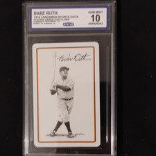 Landsman 1978 Sports Deck Babe Ruth 9 of Clubs CGC Graded 10