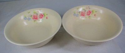 Retired Pfaltzgraff Tea Rose Serving Bowls ~ Set of 2 Oven Safe 8 3/4 