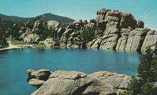 Sylvan Lake Black Hills SD Landscape More than a mile above sea level Postcard
