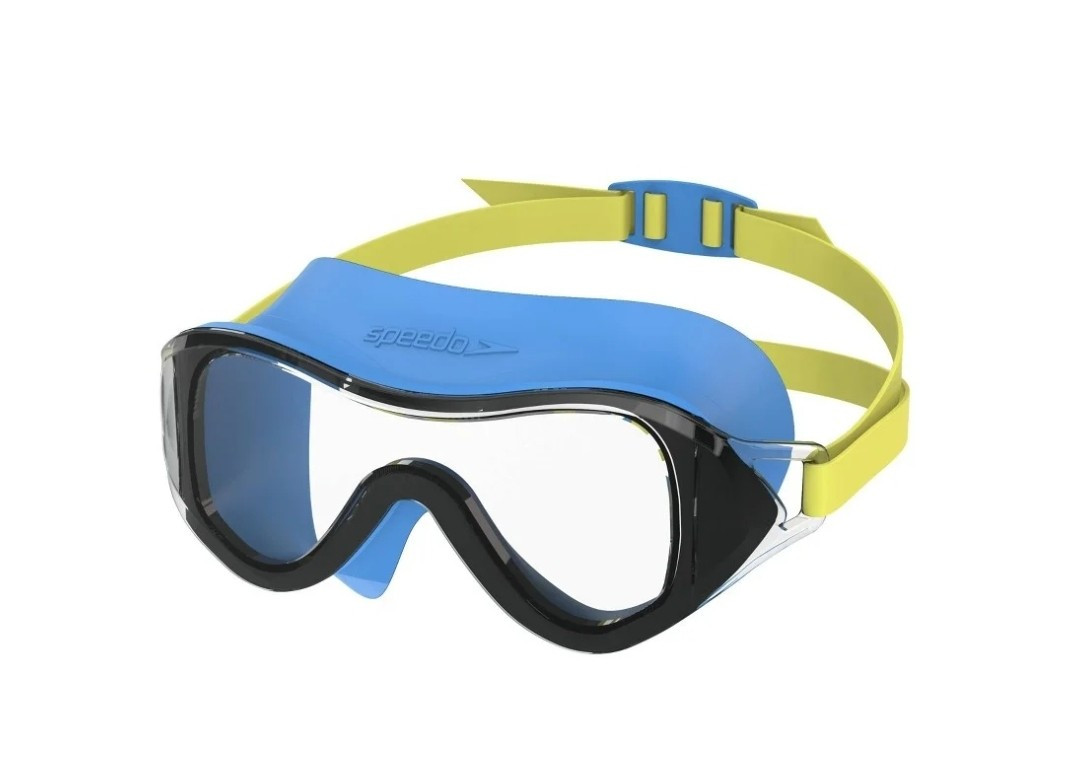 Kids SPEEDO Swim Goggles Scout Swim Mask Ages 3-6  Tranquil Blue/Clear Wide View