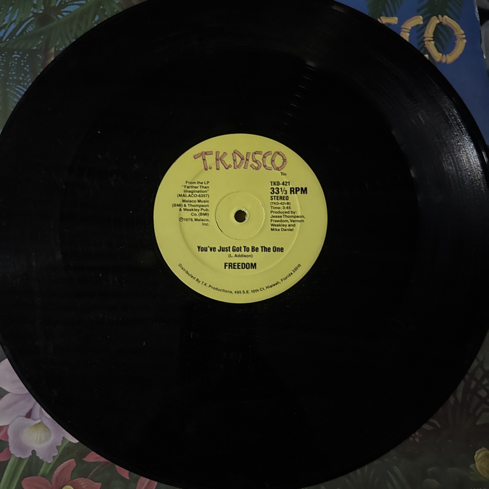 T.K.Disco Vinyl Record - "You've Just Got to be the One" - L. Addison - "Freedom