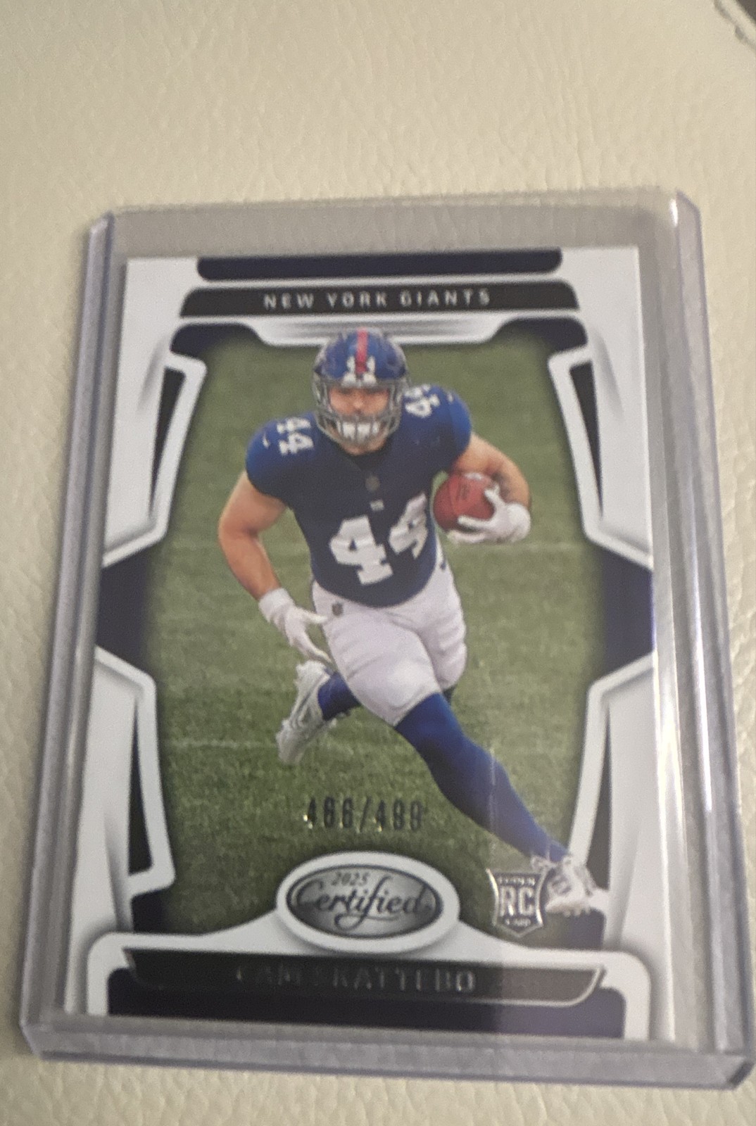 2025 Panini Certified - Rookies Cam Skattebo #105 /499 (RC)