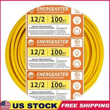 12/2 Solid Copper NM-B Wire 600V Indoor Electrical Wiring 2 Conductor Cable New