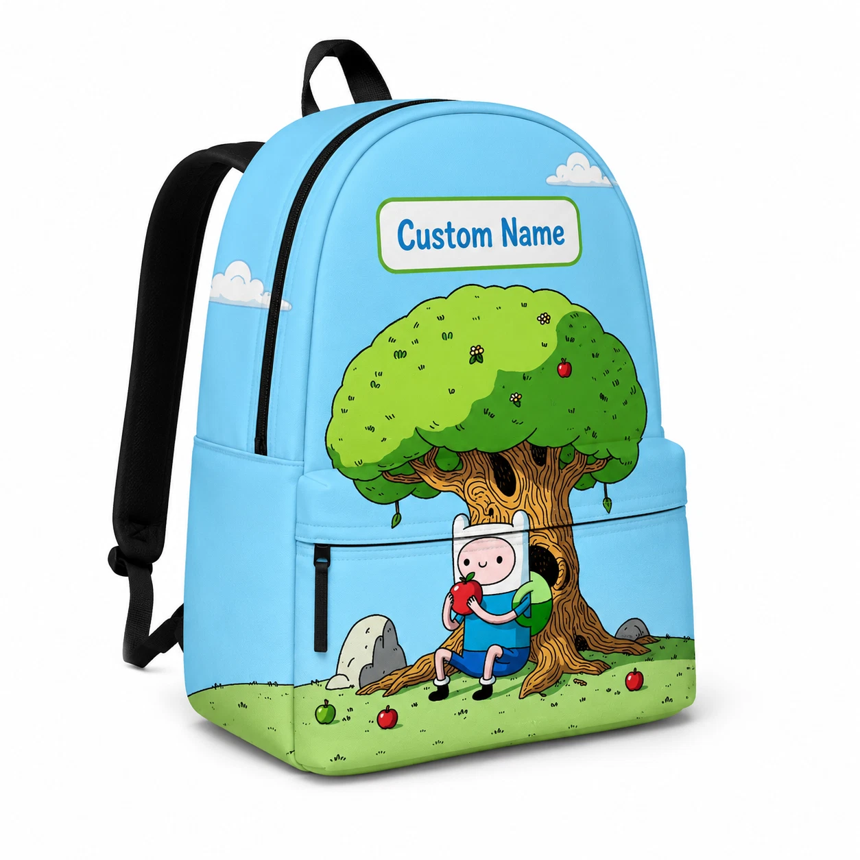 Personalized Kids Cartoon Backpack – Custom Name School Bag – Cute Adventure Gif