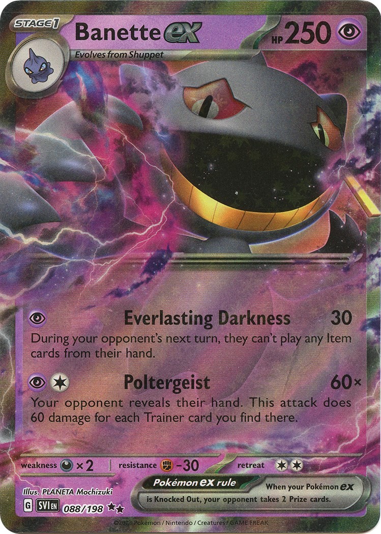 Banette ex Holofoil 088/198 Scarlet & Violet Base Set
