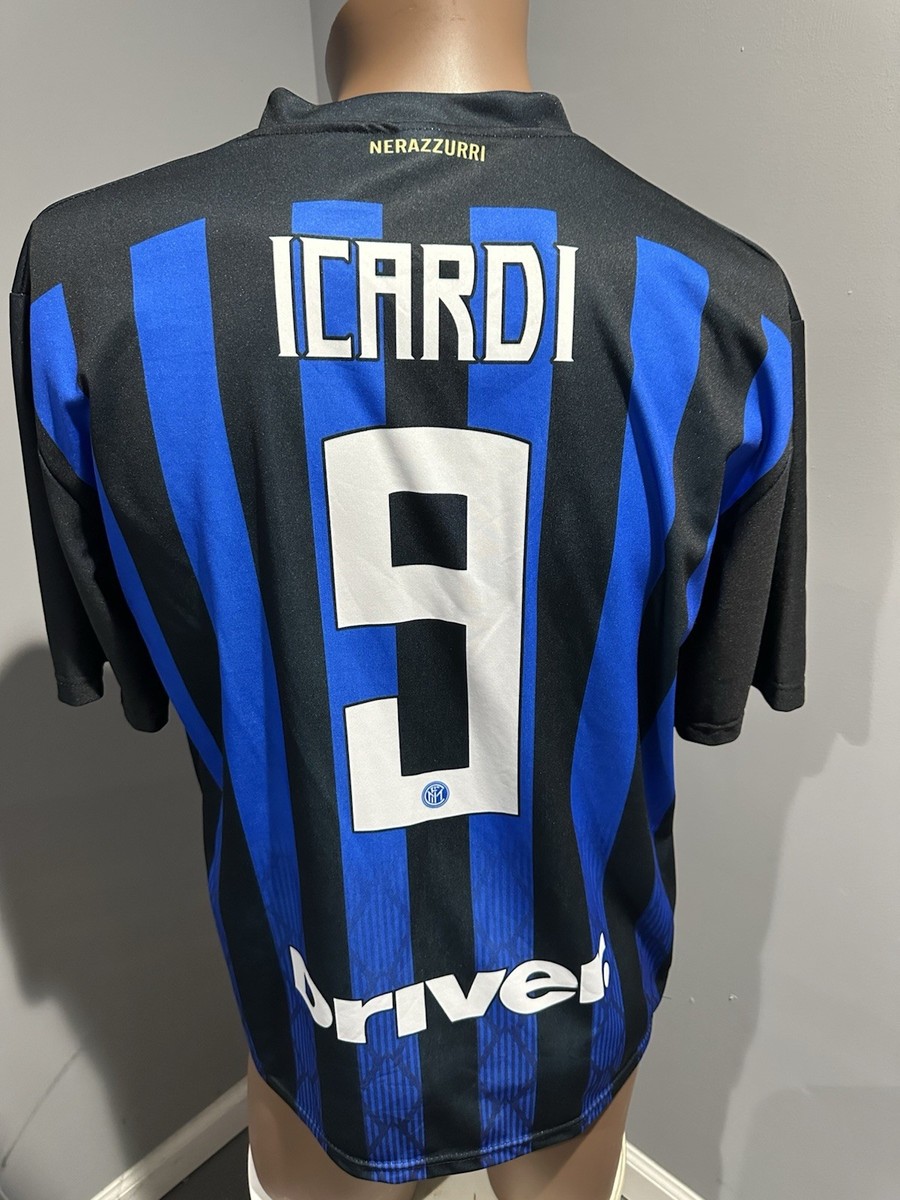 Inter Milan Soccer Jersey XL ICARDI #9 PIRELLI FOOTBALL Kit
