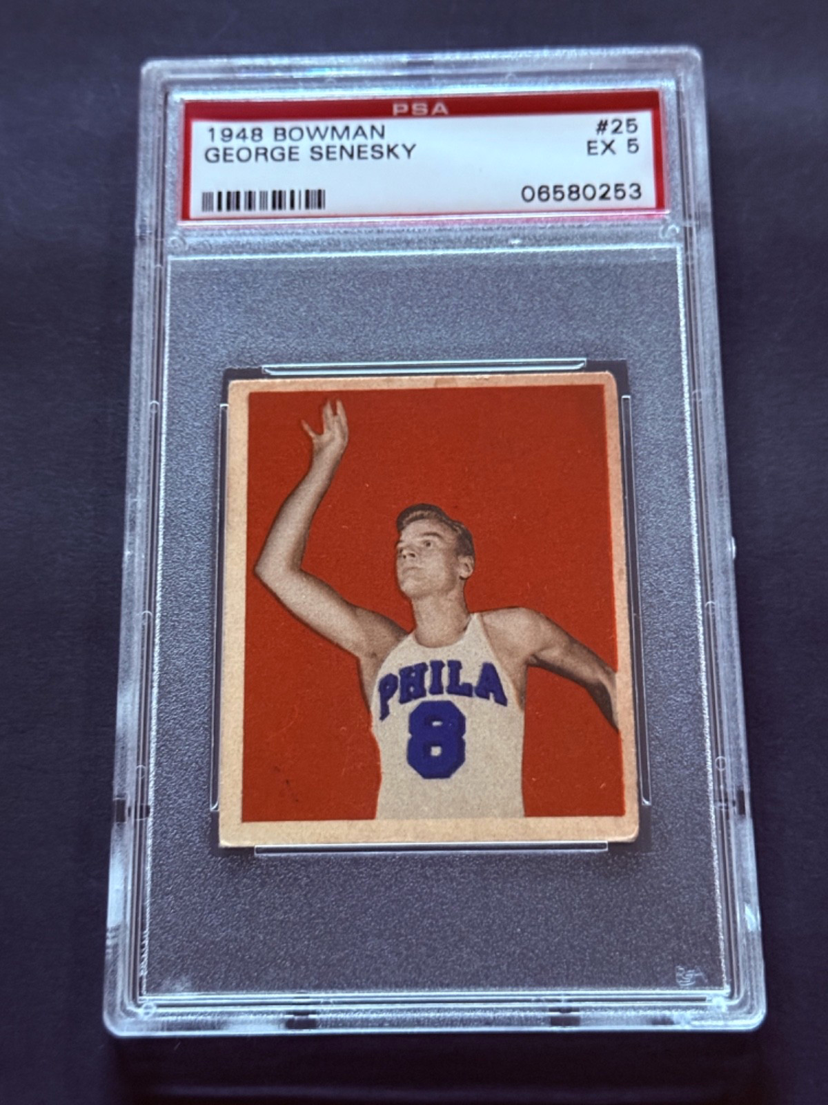 1948 Bowman #25 George Senesky PSA 5