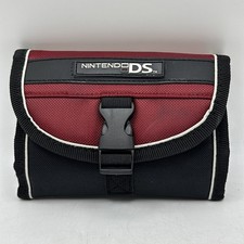 Nintendo DS Canvas Switch-N-Carry Travel Case Bi Fold Maroon Red Black Holder