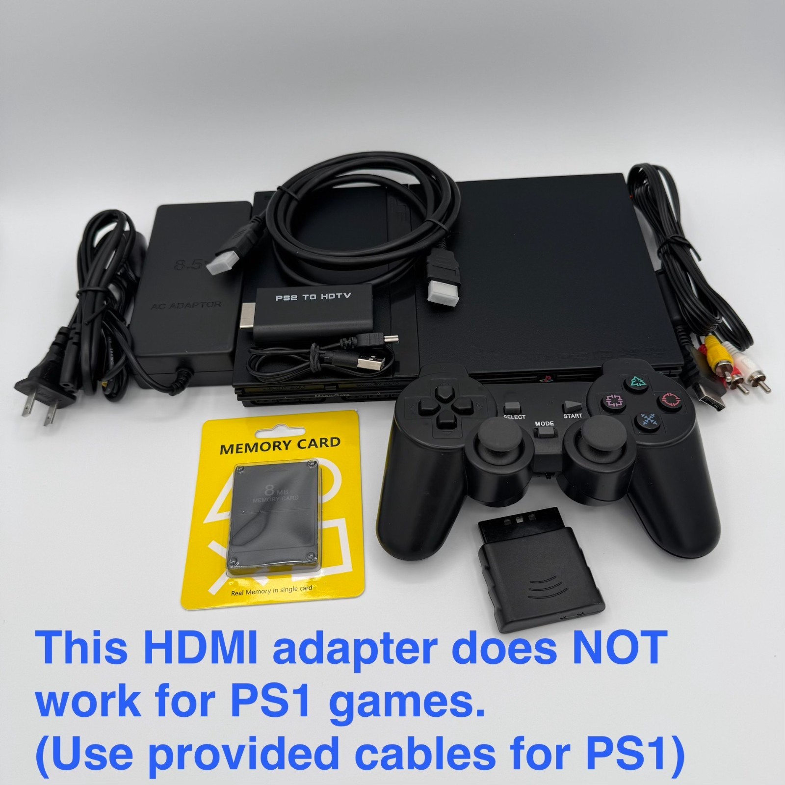 Sony PlayStation 2 PS2 Slim Console Only or Bundle – NEW Laser – Tested VG