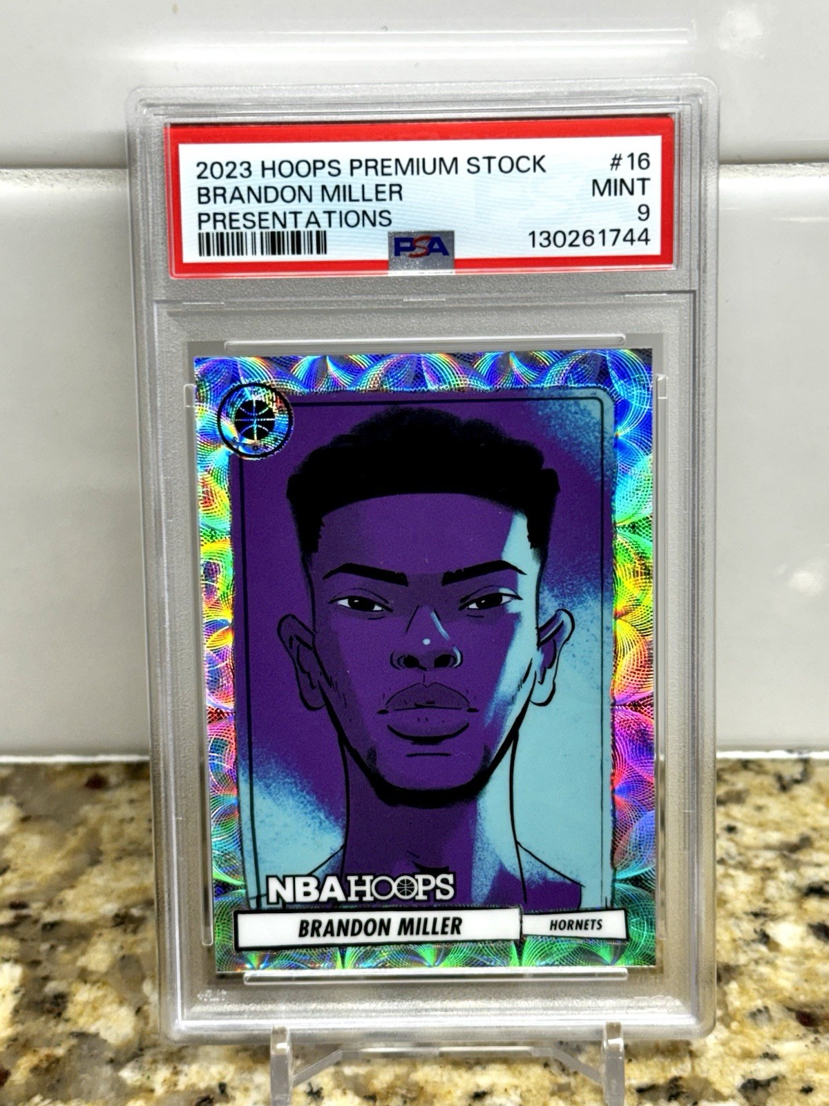 2023-24 Panini Nba Hoops Premium Stock - Presentations Brandon Miller #16 (RC)