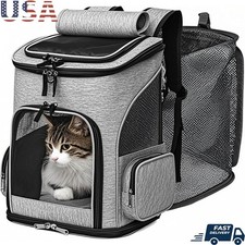 Durable Pet Carrier Backpack Cats Small Dogs W/ Breathable Design Travel New
