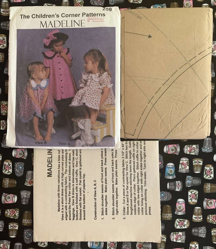 *OOP/VTG* The Children's Corner patterns 209 Madeline sizes (1-4 yrs) UC/FF - Image 2 of 4