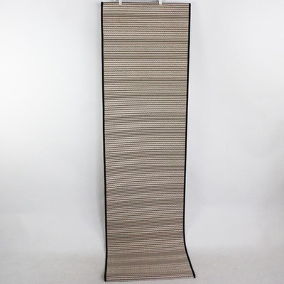 Unbranded Beige and Black Striped Hallway Runner Rug 85'' x 24''