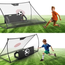 Soccer Rebounder Net - Collapsible Rebounder Soccer Trainer Net with Rebound ...