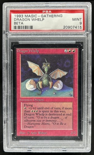 1993 Magic MTG Beta Dragon Whelp PSA 9