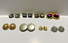 Lot of 8 Vintage Clip On Earrings