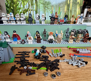 LEGO Star Wars Minifiguren Konvolut Set Mandalorian Grogu Trooper Schaukasten